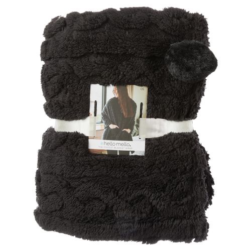 The Coziest Blanket Wrap by Hello Mello - Black