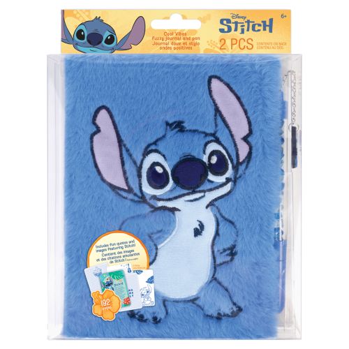 Disney Stitch Fuzzy Journal & Pen Set