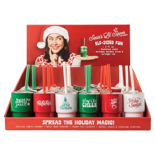3oz Santa's Lil Sipper Stainless Tumbler