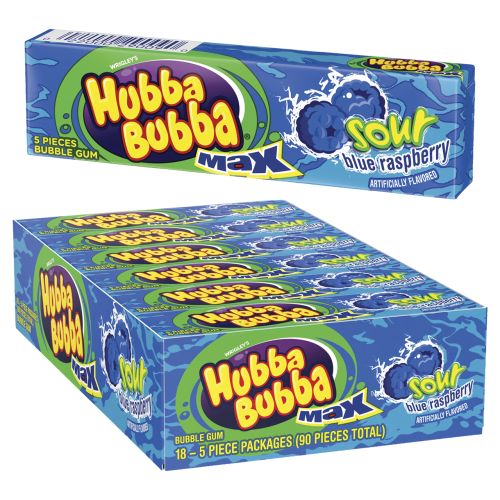 Hubba Bubba Max Bubble Gum - Sour Blue Raspberry