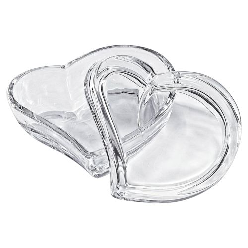 Fine Crystal Heart Covered Dish
