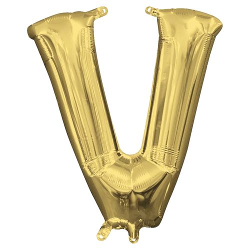 Gold Letter Foil Balloon - V