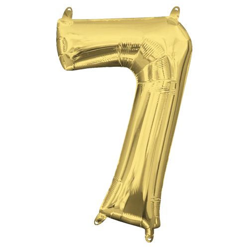 Gold Number Foil Balloon - 7