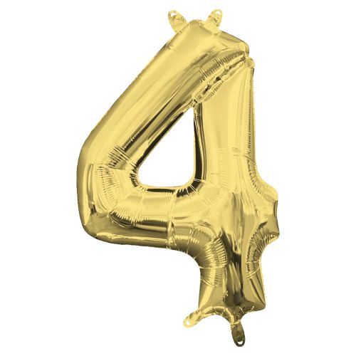 Gold Number Foil Balloon - 4