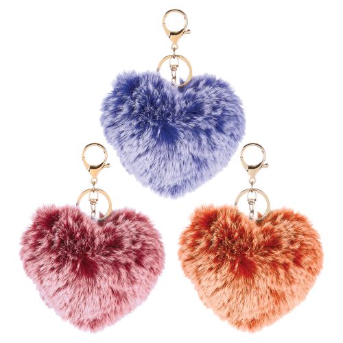 Puff Heart Shaped Purse Charm & Keyrin