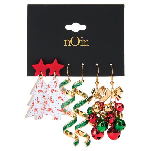 3-Piece Christmas Drop Earring Set