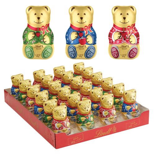 Lindt Milk Chocolate Holiday Teddy Bears