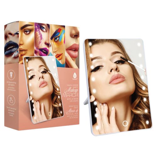 Touch-Screen LED Vanity Makeup Mirror