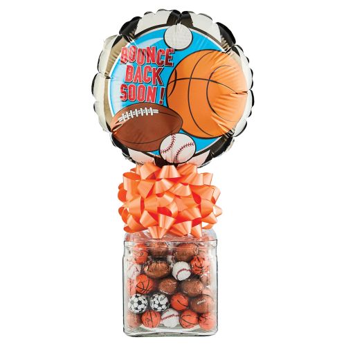 Bounce Back Kelliloons with Chocolate Sports Ball Candy