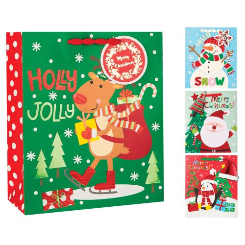 Hello Snow Paper Gift Bags - Medium