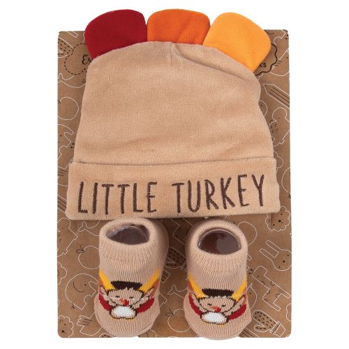 Thanksgiving Turkey Baby Hat & Sock Set