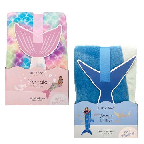 Shark & Animal Tail Blanket Throws