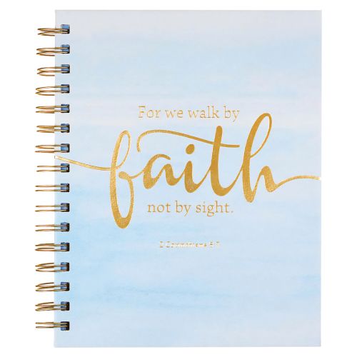 Spiral Prayer Journal with Stickers - Walk by Faith