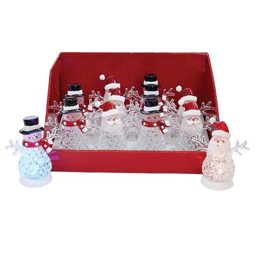 LED Color Changing Santa and Snowman