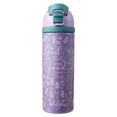 Kerusso Stainless Steel Flip-Top Bottle - Genesis 1-11-12