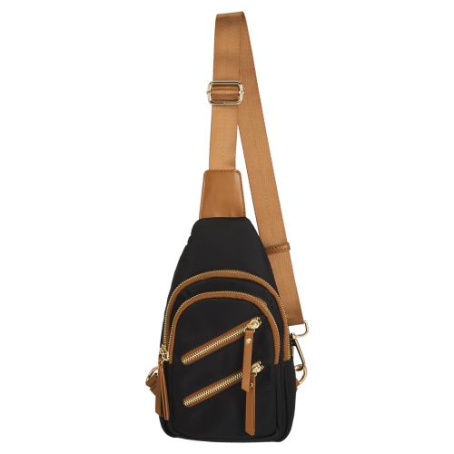 Mistique Sling Crossbody Bag - Black