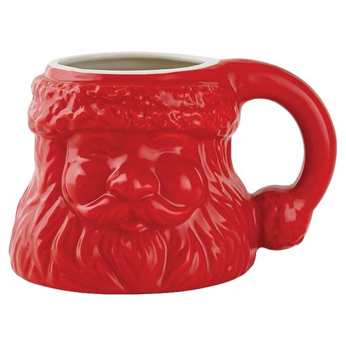 Santa Face Shaped Mug - Red