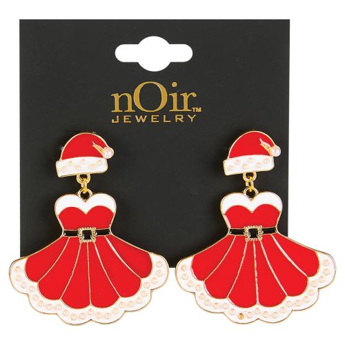 Christmas Earrings - Mrs Claus Dress