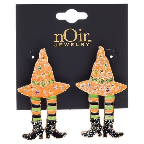 Halloween Earrings - Witch Hat with Boots