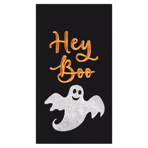 Embroidered Flour Sack Kitchen Towel - Hey Boo