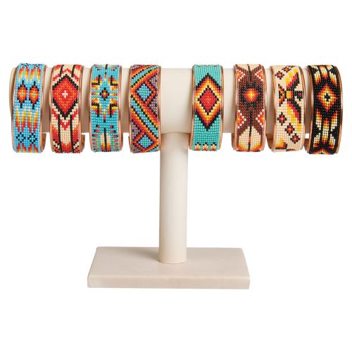 Copper Native American Style Bead Cuff - Display