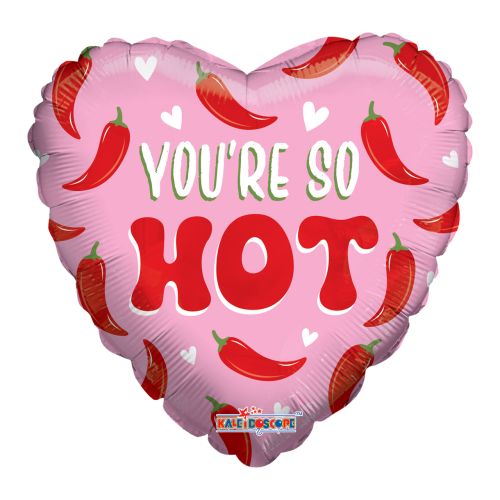Valentine You're So Hot Peppers Foil Balloon