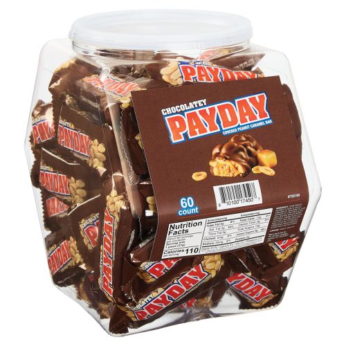 Chocolatey Payday Snack Size Bars - Changemaker Display Tub