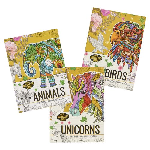 Adult Coloring Books with Metallic Ink
