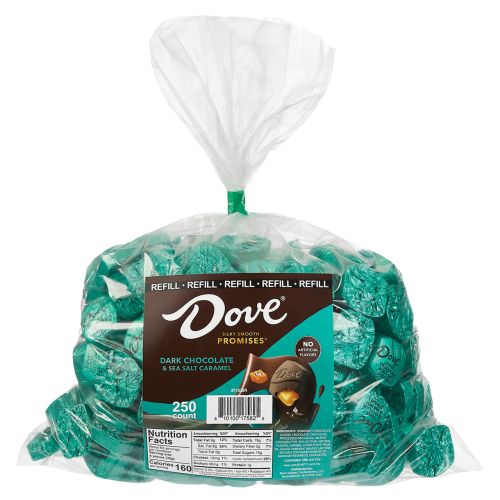 Dove Dark Chocolate & Sea Salt Caramel Promises - Refill Bag for Changemaker Tub
