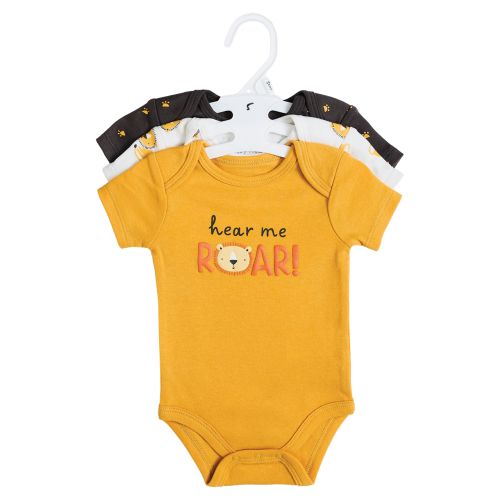 3-Piece Baby Bodysuit - Yellow Lion