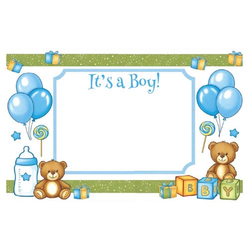 It's a Boy Enclosure Cards 50 Count Package