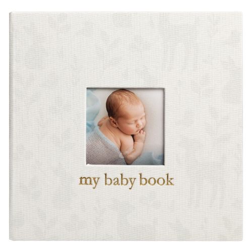 Linen Memory Baby Book - Soft Woodland