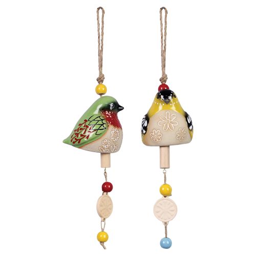 Stoneware Backyard Bird Wind Bells