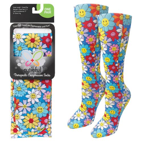 Therapeutic Compression Socks - Flowers