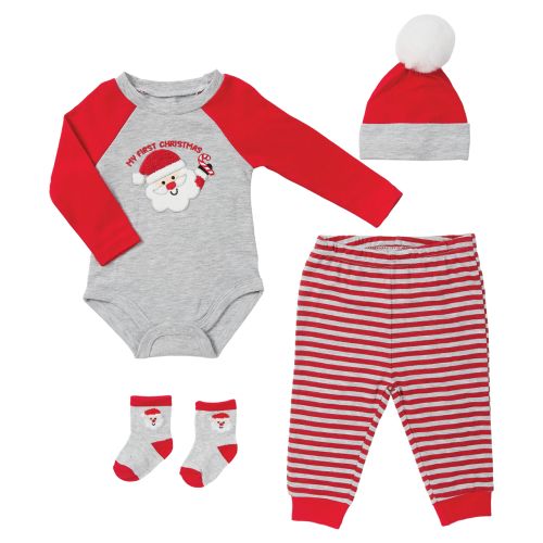 4-Piece My First Christmas Baby Clothing Set