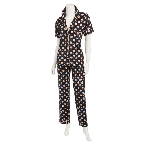 Women's Polysuede Pajama Set - Owl Print