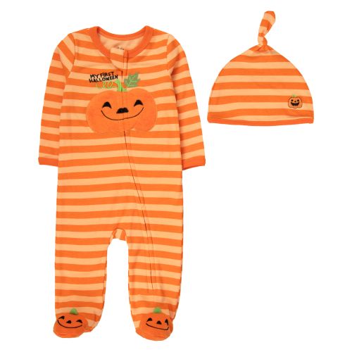 My First Halloween Footed Sleeper & Hat