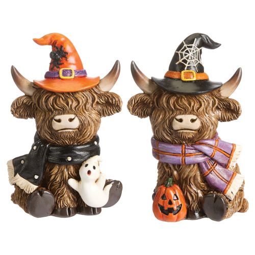 Highland Cow Witch Figurines