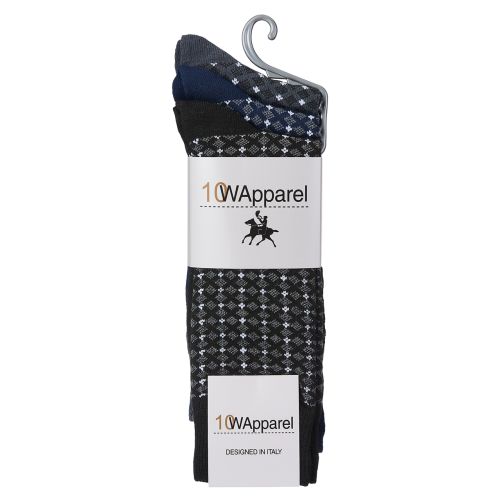 Men's 3-Pack Jacquard Dress Socks