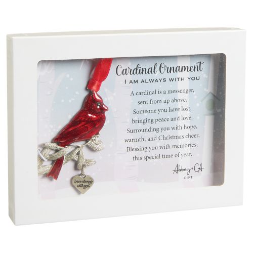Cardinal Ornament On Card
