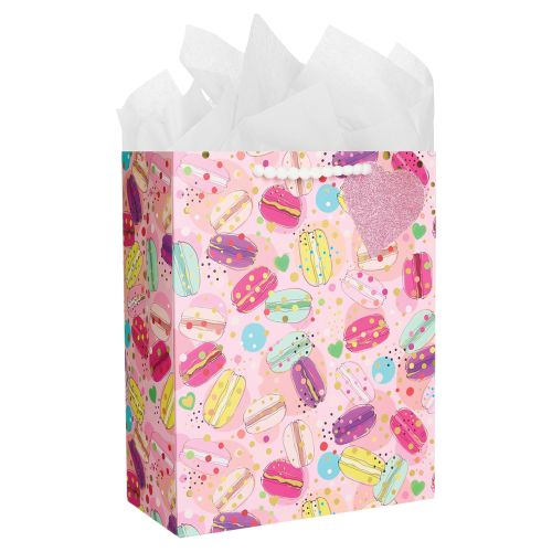 Large Gift Bag & Tissue Paper Set - Macarons