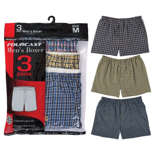 Men's 3-Pack Plaid Boxers
